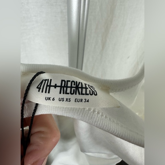 4th & Reckless Cream Lindsay Ruched Tank Size XS (6) NWT - Picture 5 of 12